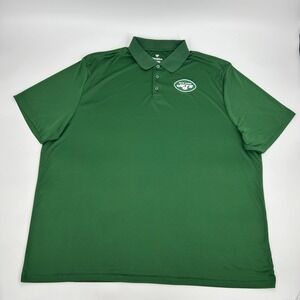 Fanatics New York Jets‎ NFL Polo Shirt Men's 4XL Green Short Sleeve